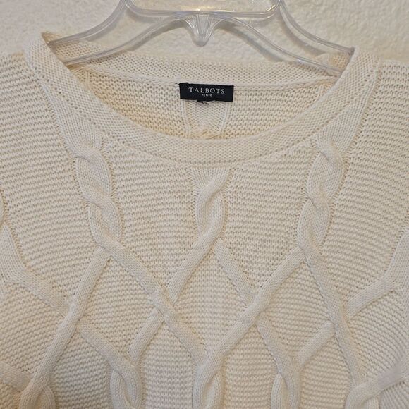 Talbots cable knit sweater size medium (missing) - Picture 2 of 8